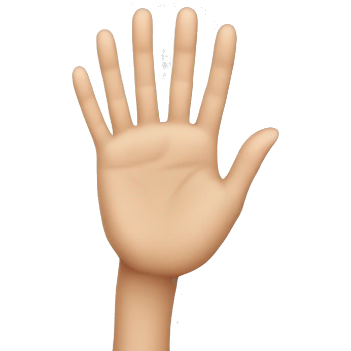 beautiful woman hand saying hi emoji