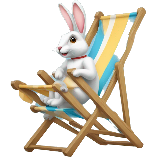 rabbit sitting deckchair emoji