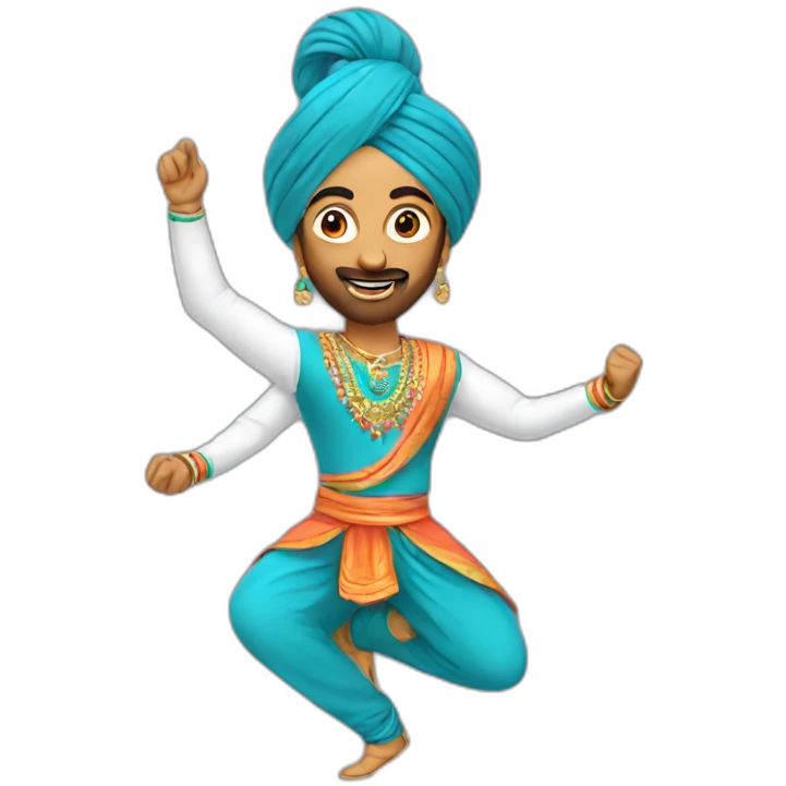 Indian bhangra dancer emoji