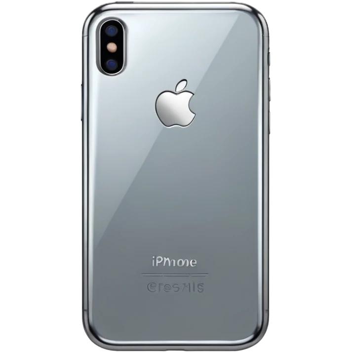 an elegant metallic chrome iphone emoji