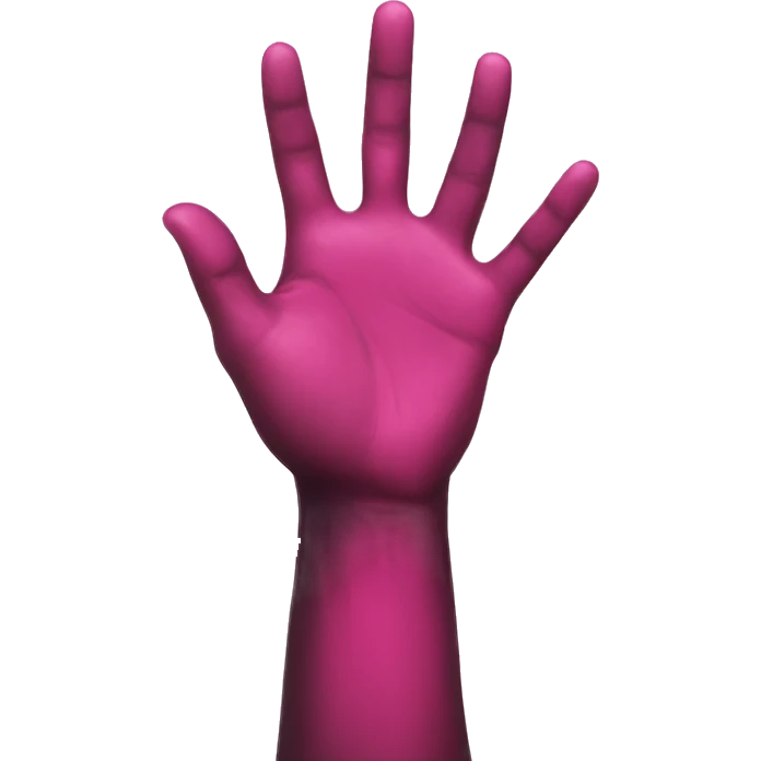 pink hands covered in ink emoji