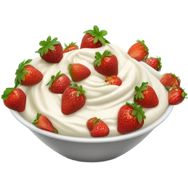 Fresas con crema emoji