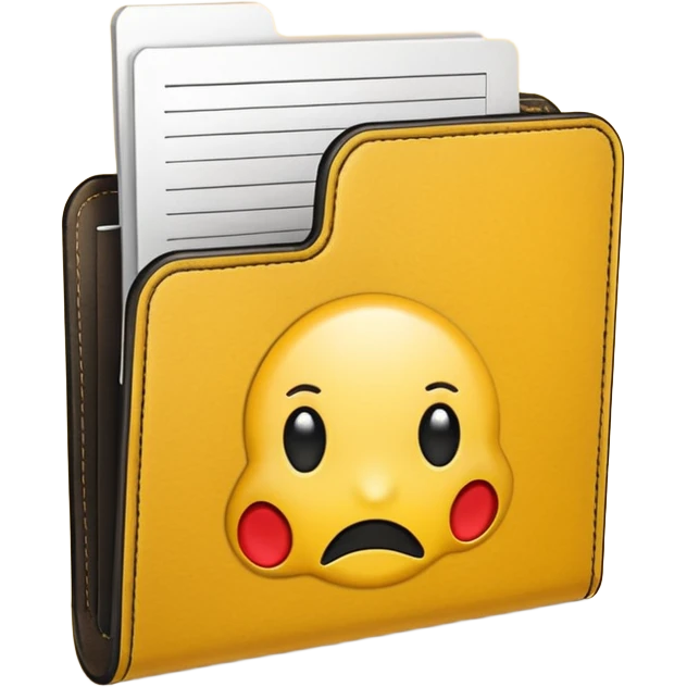 Warnschild + Mini Aktenordner emoji