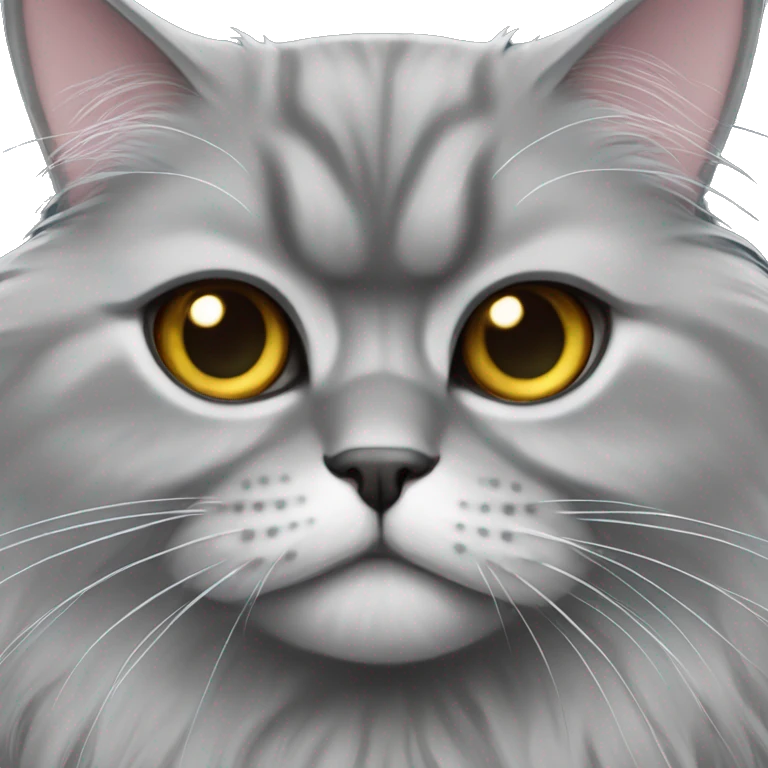 A grey Persian cat  emoji