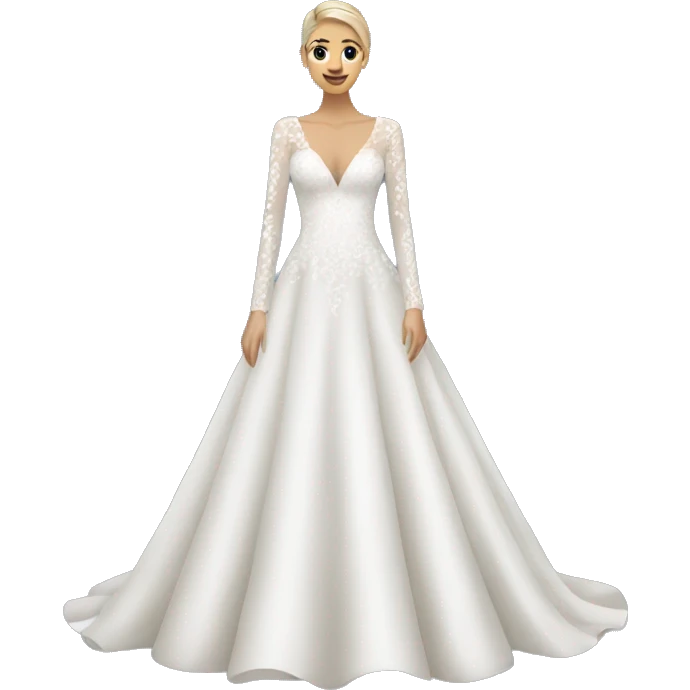 Wedding dress with long sleeves emoji