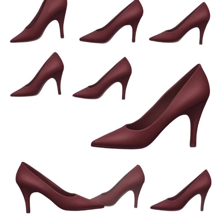 Maroon ysl low heels stiletto  emoji