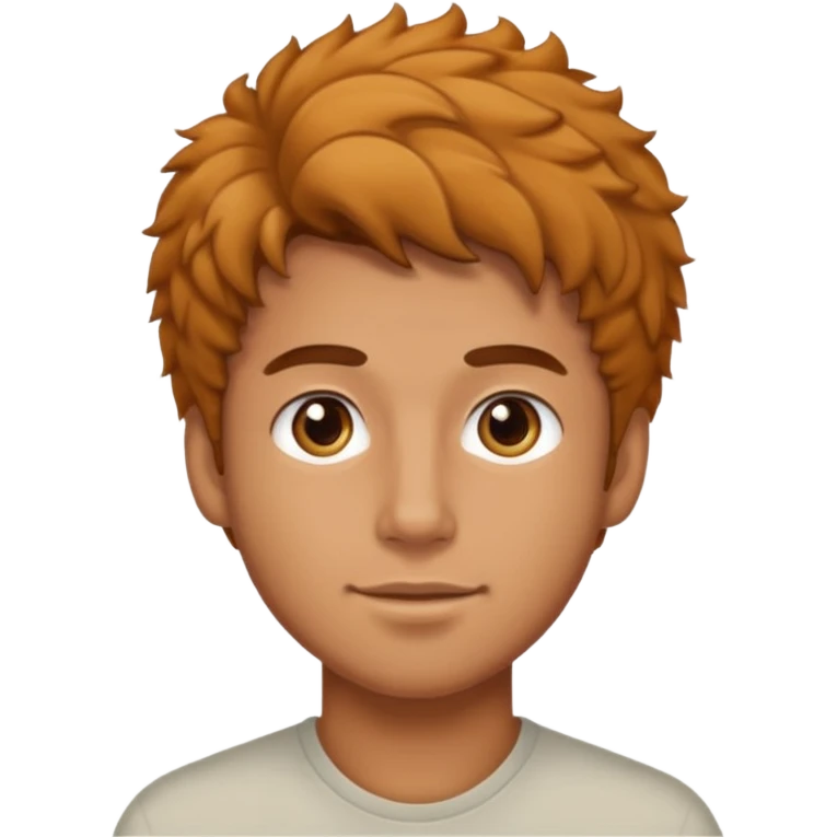 man with coily chairs only face brighter face emoji