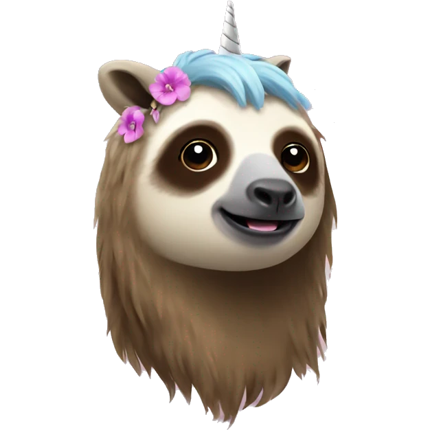 Sloth unicorn combination emoji