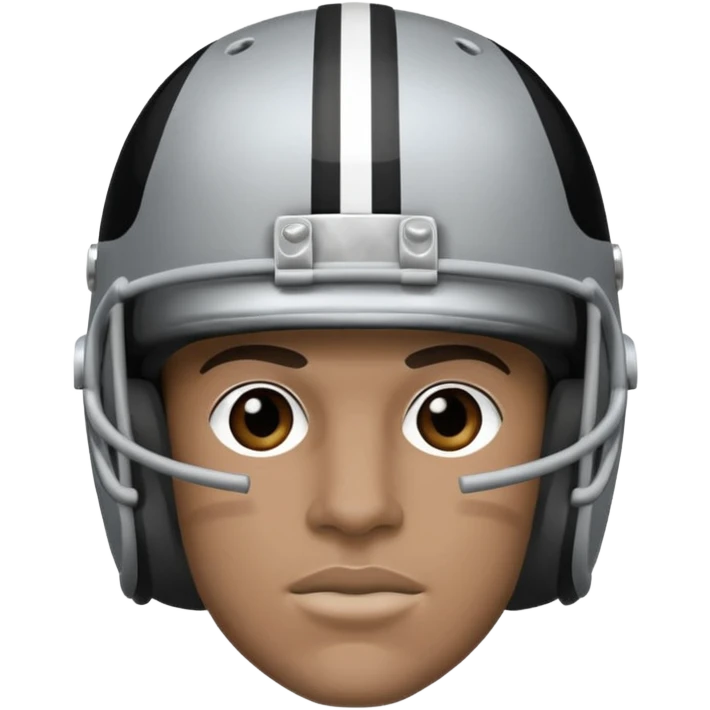 Wearing an Oakland raider helmet  emoji