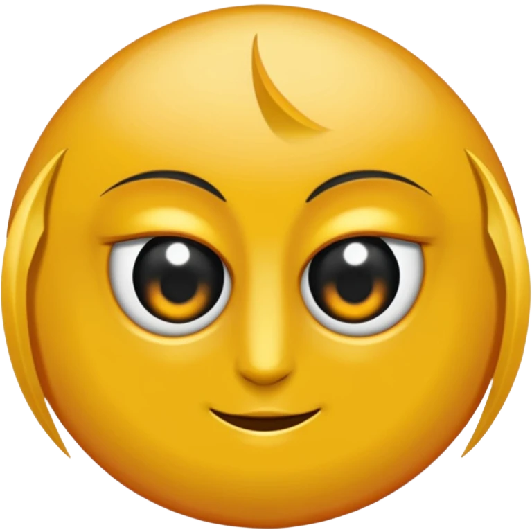 feuille d'érable couleur vermeille, deux yeux ronds noirs brillants emoji