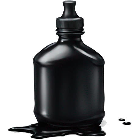 spilled bottle of ink emoji
