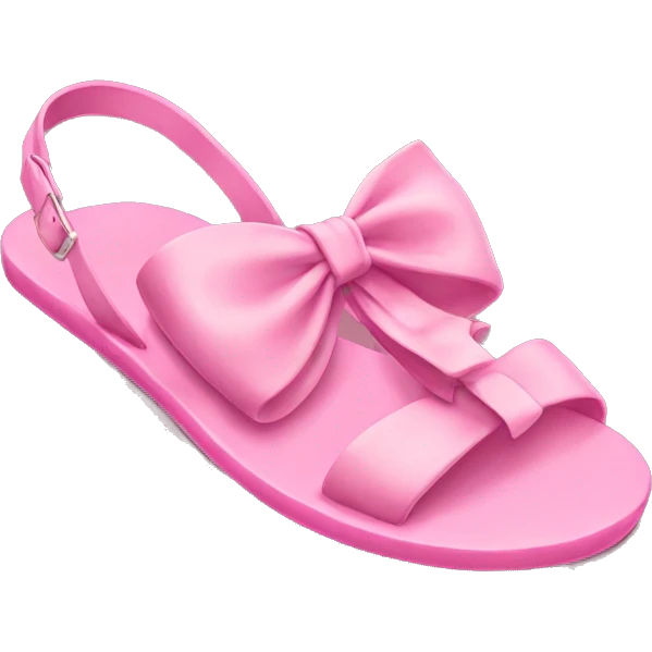 Pink sandals with bow emoji