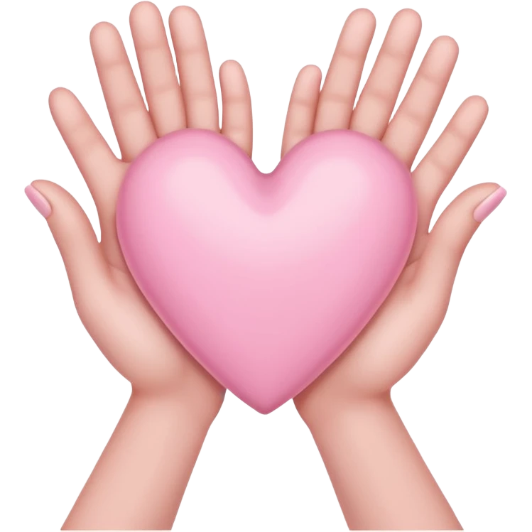 light pink hands creating a heart symbol emoji