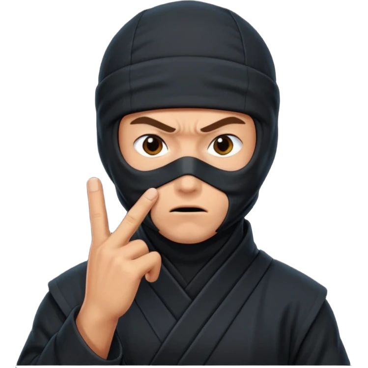 foto do Ninja ele mandando calar a boca emoji