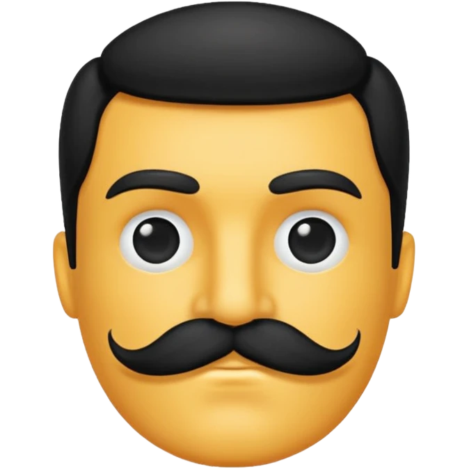 make a hitler emoji, a cubical mustache  emoji