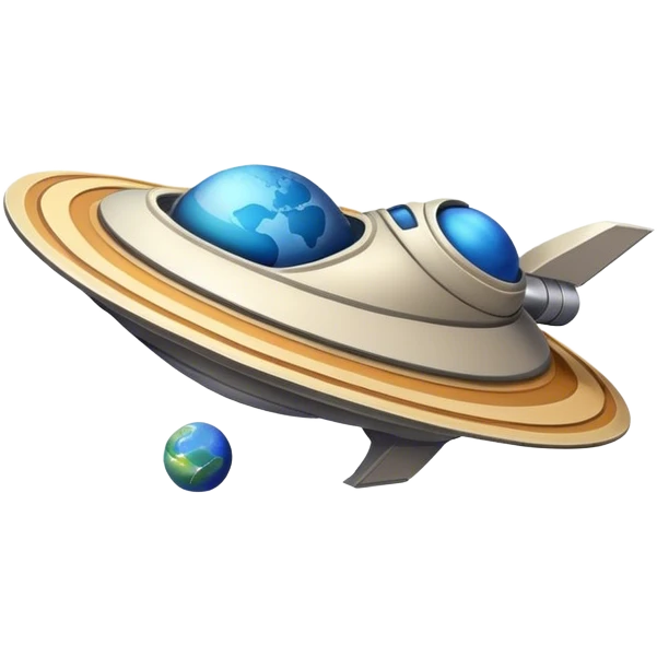 spaceship that travels through the planets emoji