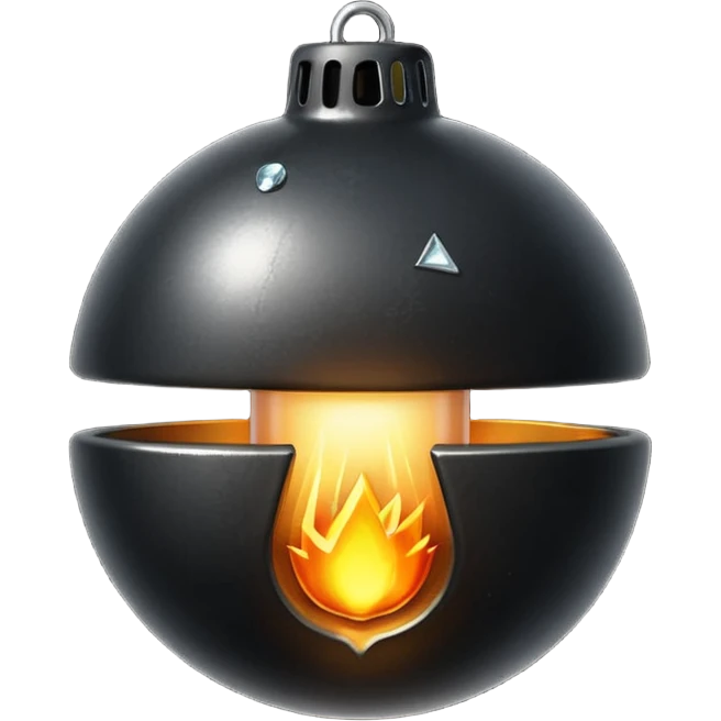 explosive bomb emoji with sparkling fuse emoji