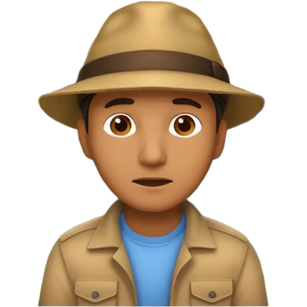 homme qui une montagne coincé dans les fesse emoji