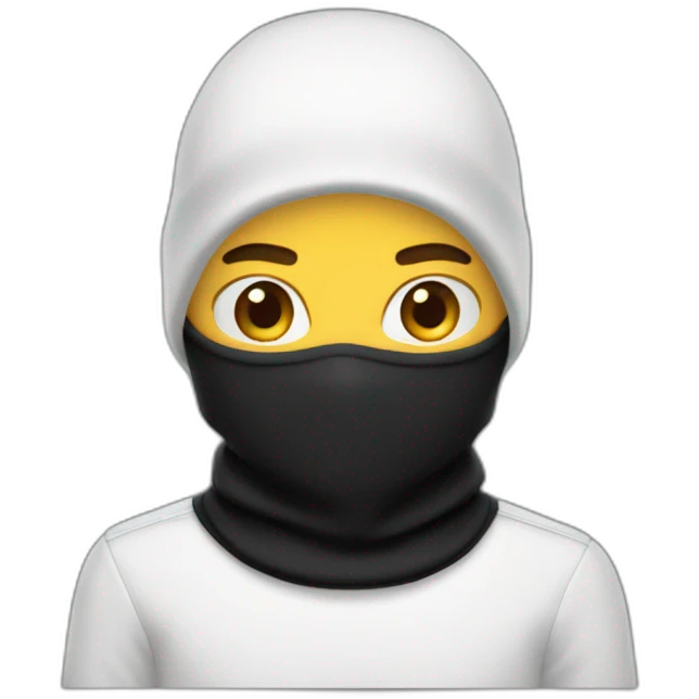 Lacoste black balaclava boy emoji