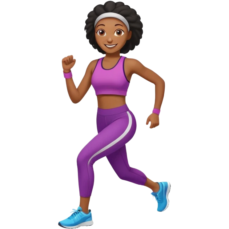 Morning Jogger black woman emoji