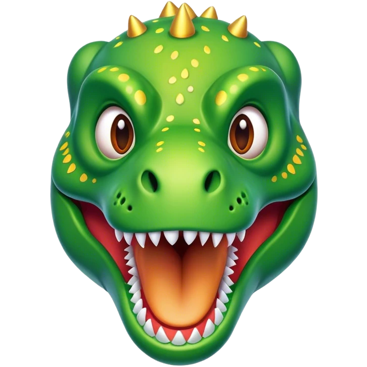 festive funny t-rex face emoji