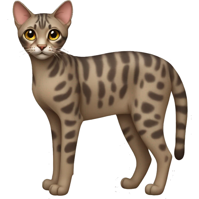 Serengeti Cat Breed Full Body emoji