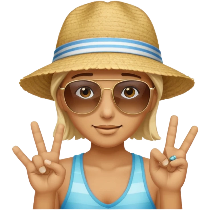 Beach with fingers  emoji
