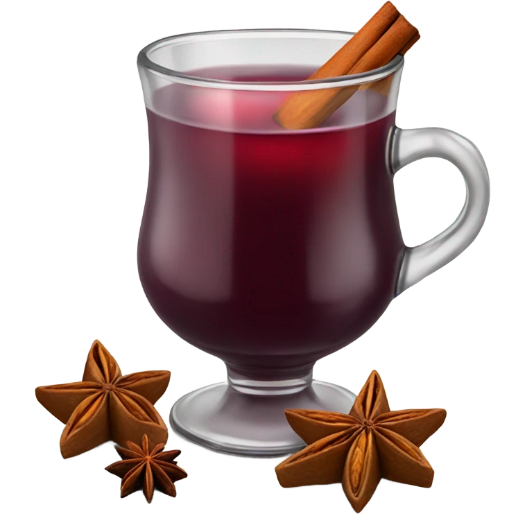 Mulled wine with star anise emoji