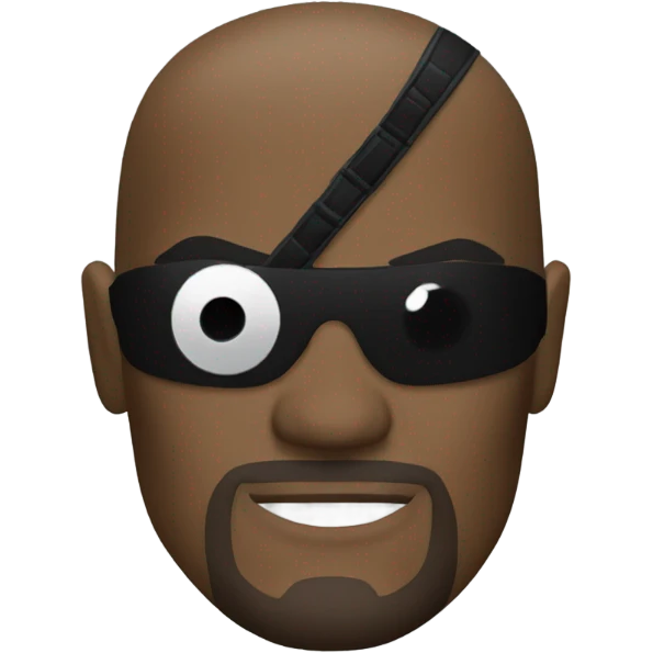 Nick Fury Marvel black eye patch one eye only emoji