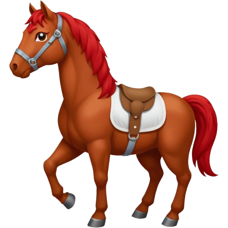 red horse with shirt emoji