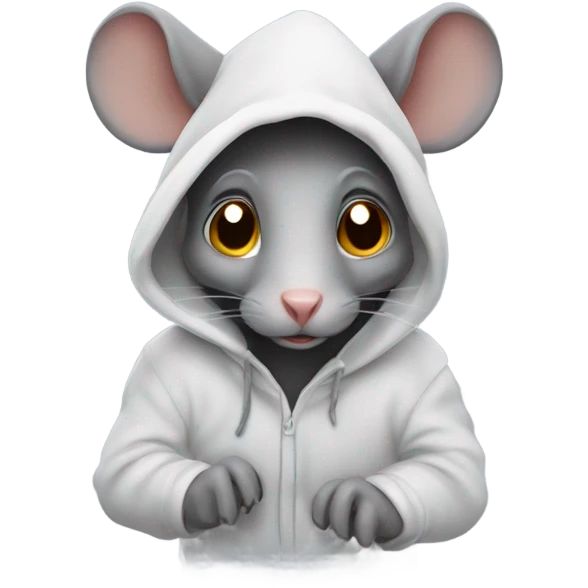 Rat with a hoodie emoji