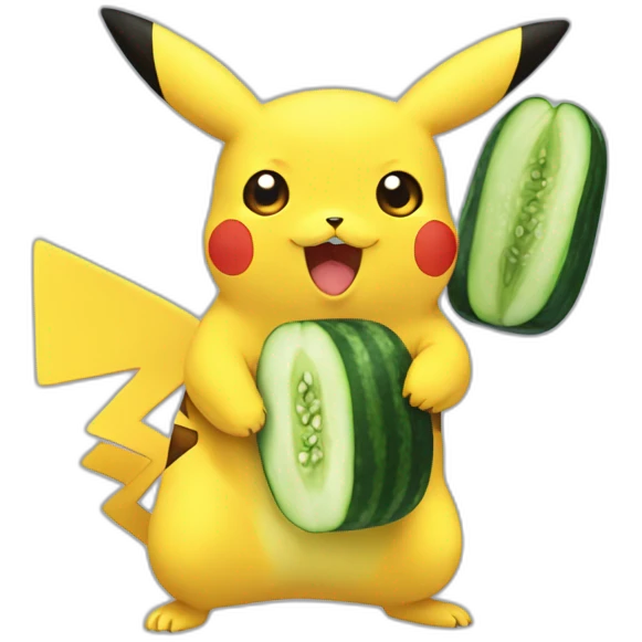 pikachu-with-cucumber emoji