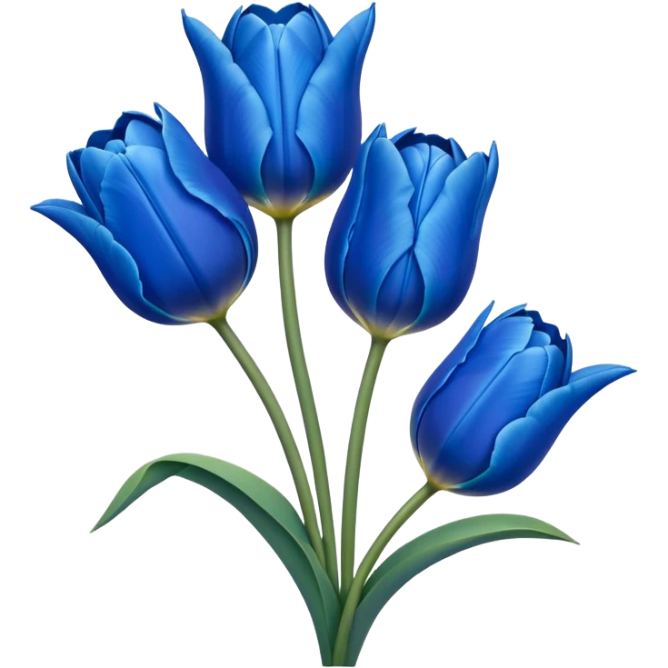 Blue tulips emoji
