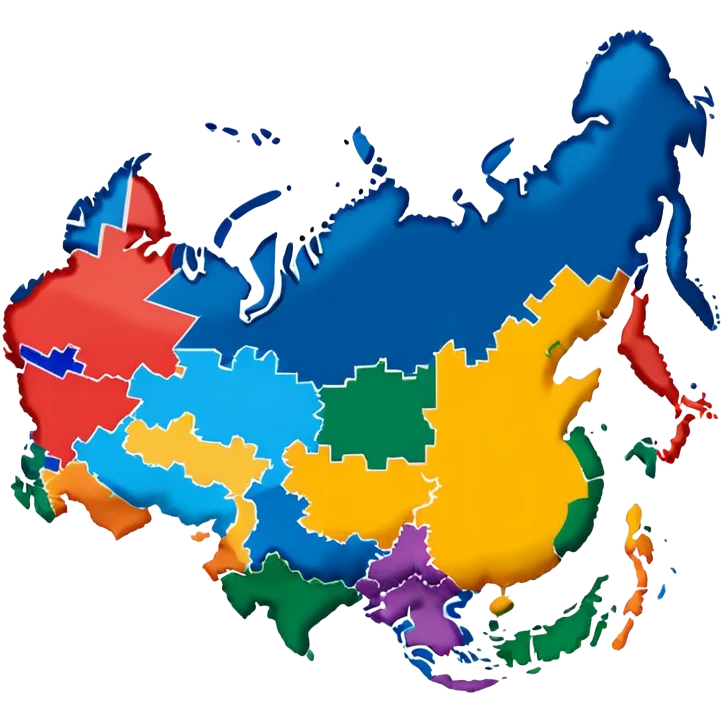 Map of Russia but 15 countries emoji