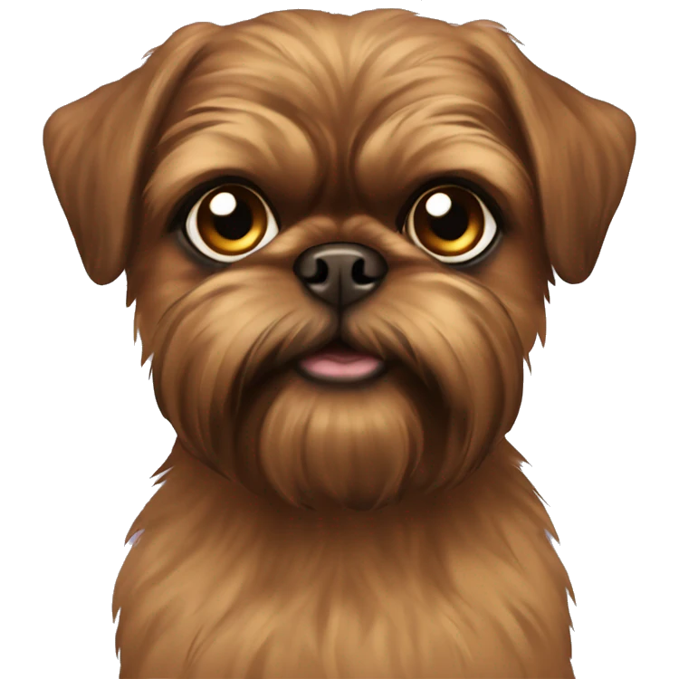 Brown Brussels griffon with short hair emoji