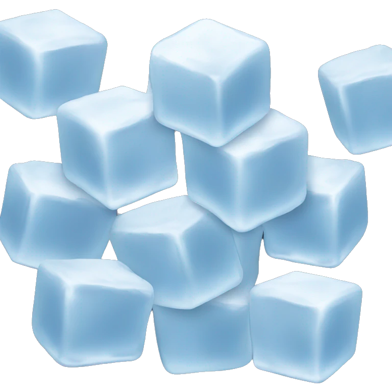 white ice cubes emoji