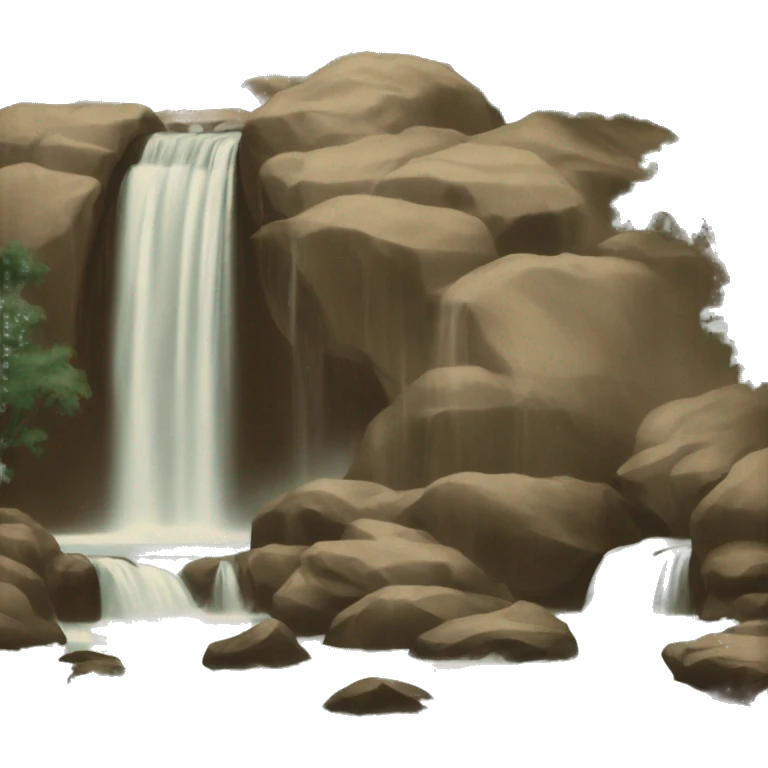 Waterfall brown 1920s vanity  emoji