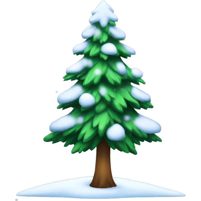 christmas tree with snow  emoji