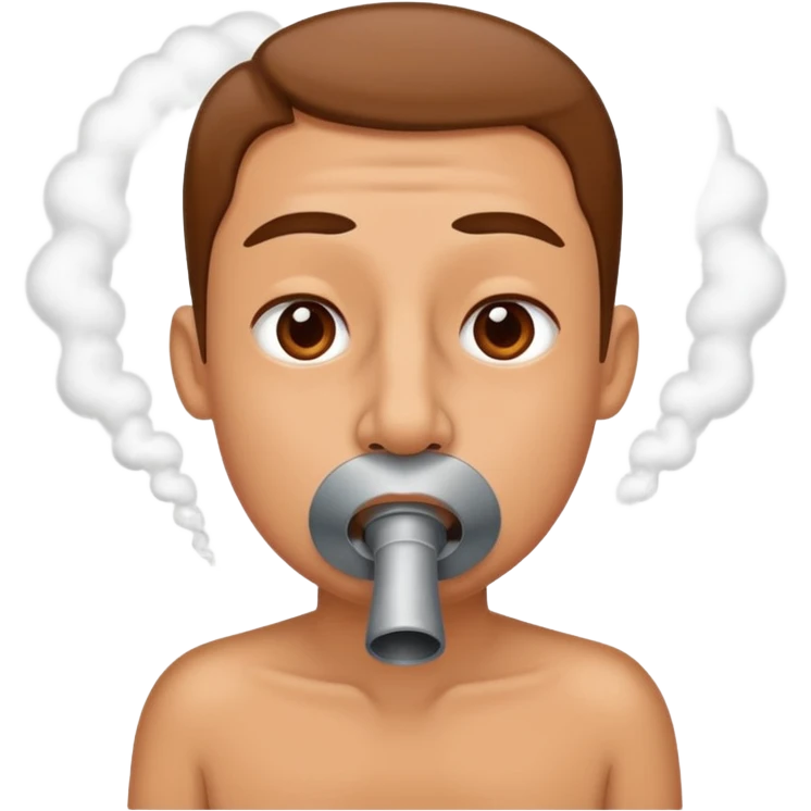 A nose that inhales exhaust fumes  emoji