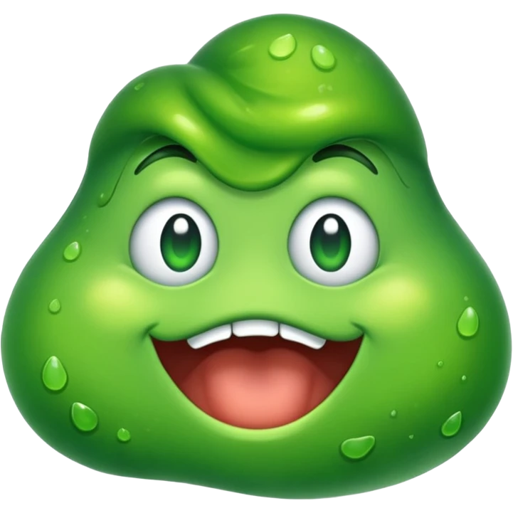 A cute cartoon booger  emoji