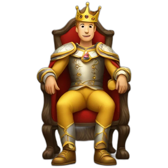 A king sitting on chair  emoji