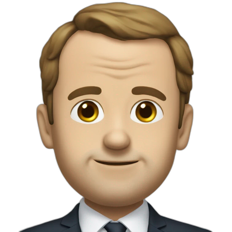 Macron mange un concombre  emoji