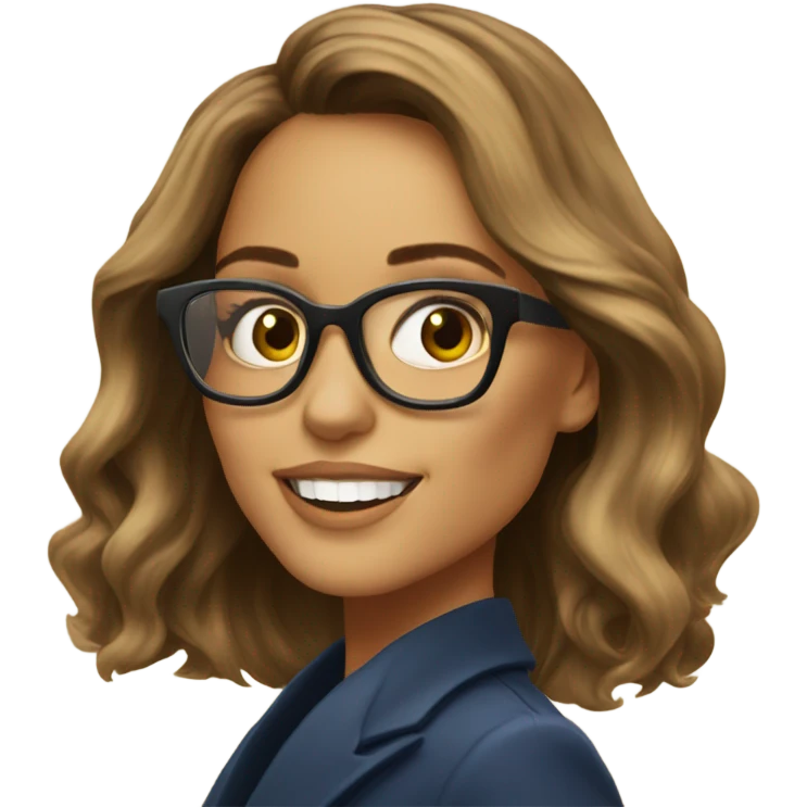 Jessica alba with glasses  emoji