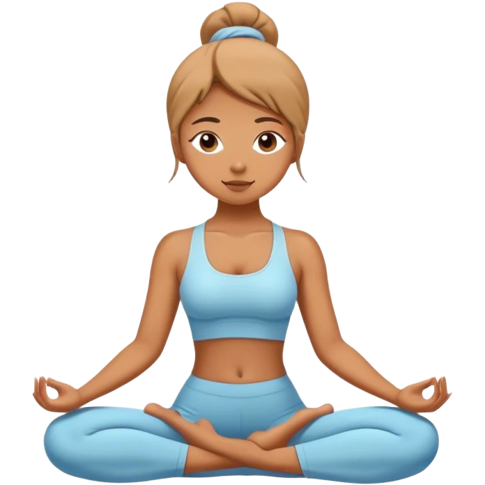girl doing yoga emoji