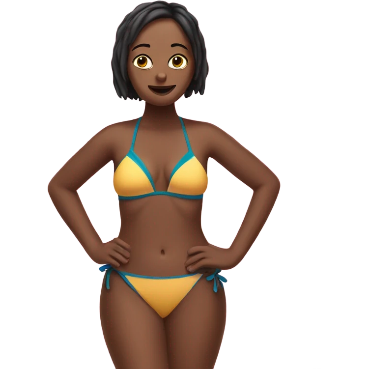 Tong wearing a swim suit emoji