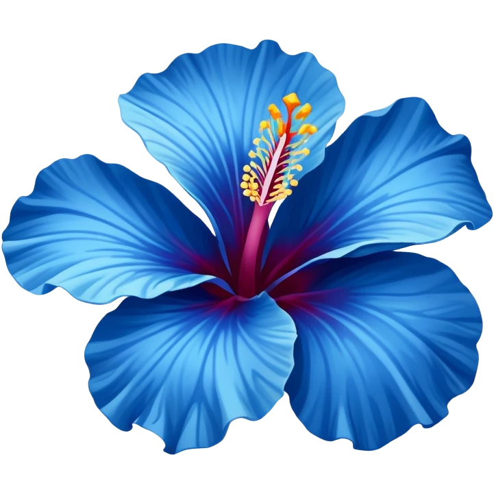 Blue hibiscus  emoji
