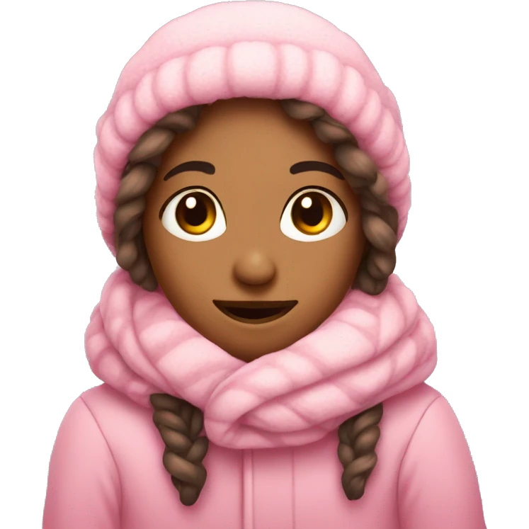 cozy pink winter emoji