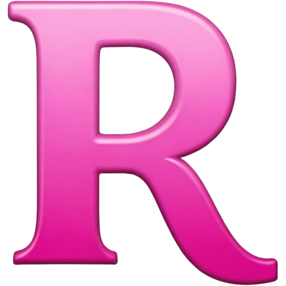 pink letter R emoji