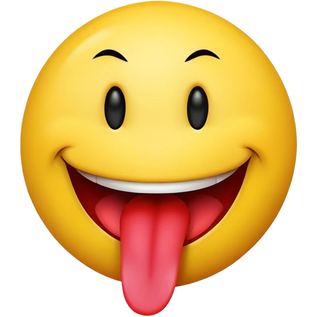 smiley face with extra long tounge emoji