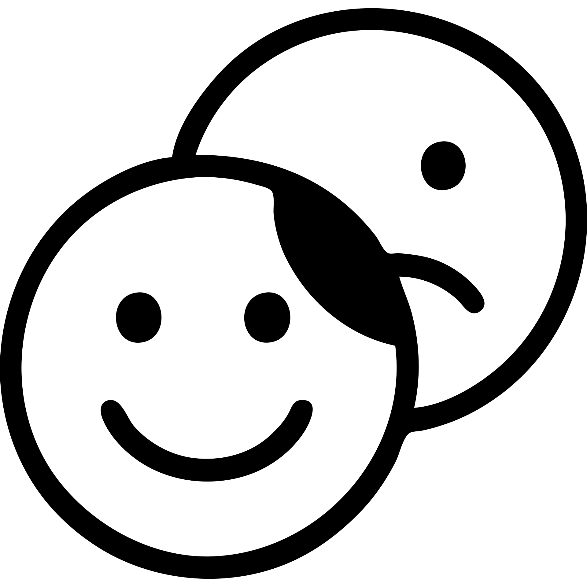 double face emoji with dark background emoji